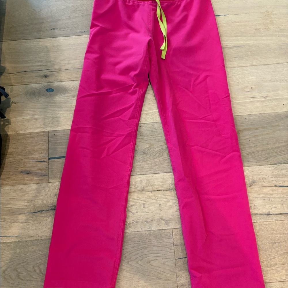 Figs Hot Pink Scrub Top